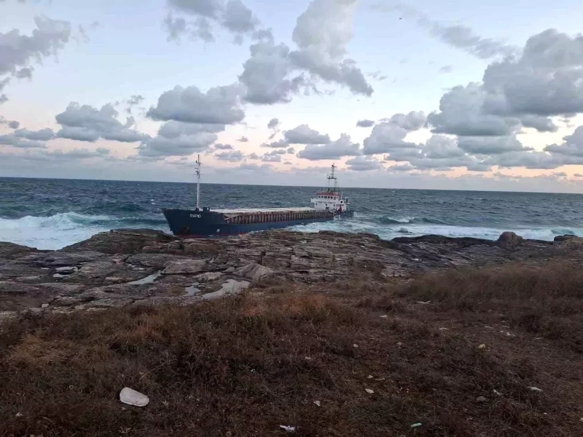 Kocaeli’de Kuru Yük Gemisi Karaya Oturdu