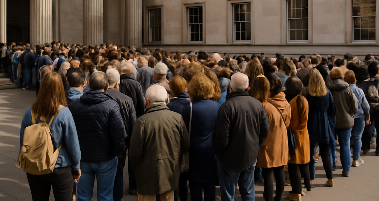 Bu lahanayı görmek için kuyruğa giriyorlar