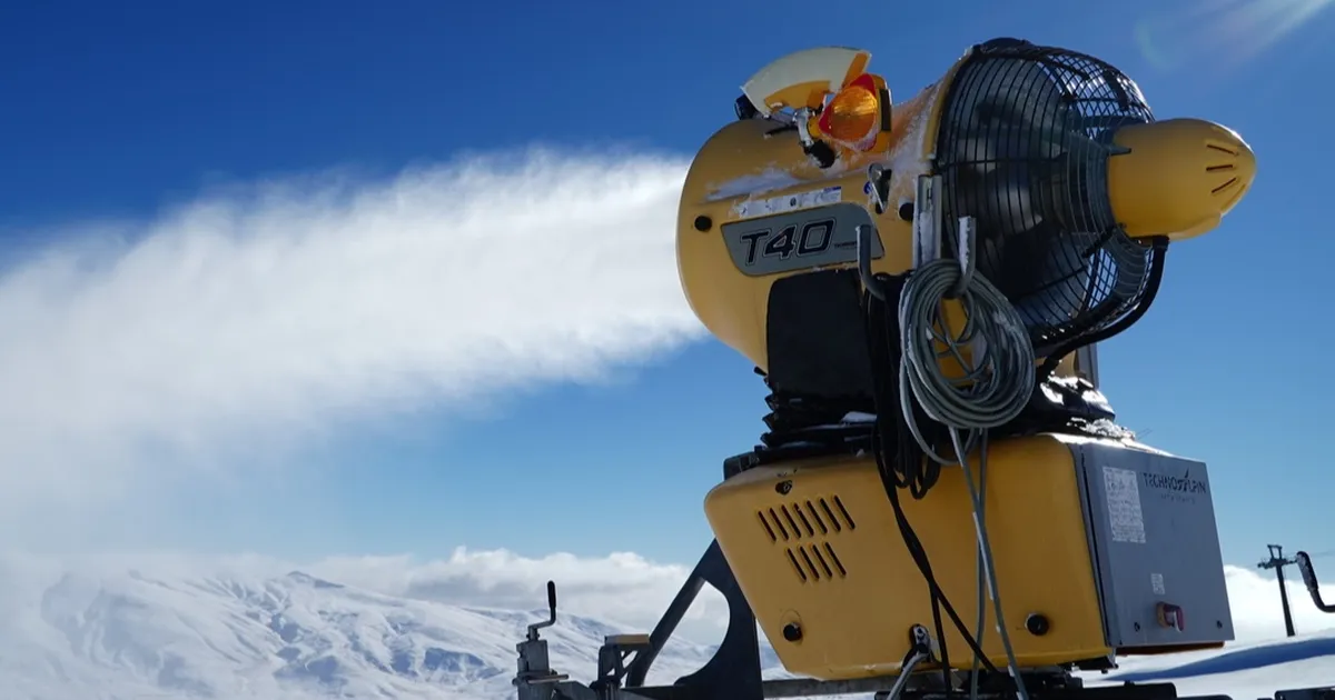 Kayseri Erciyes suni karla yeni sezona hazırlanıyor