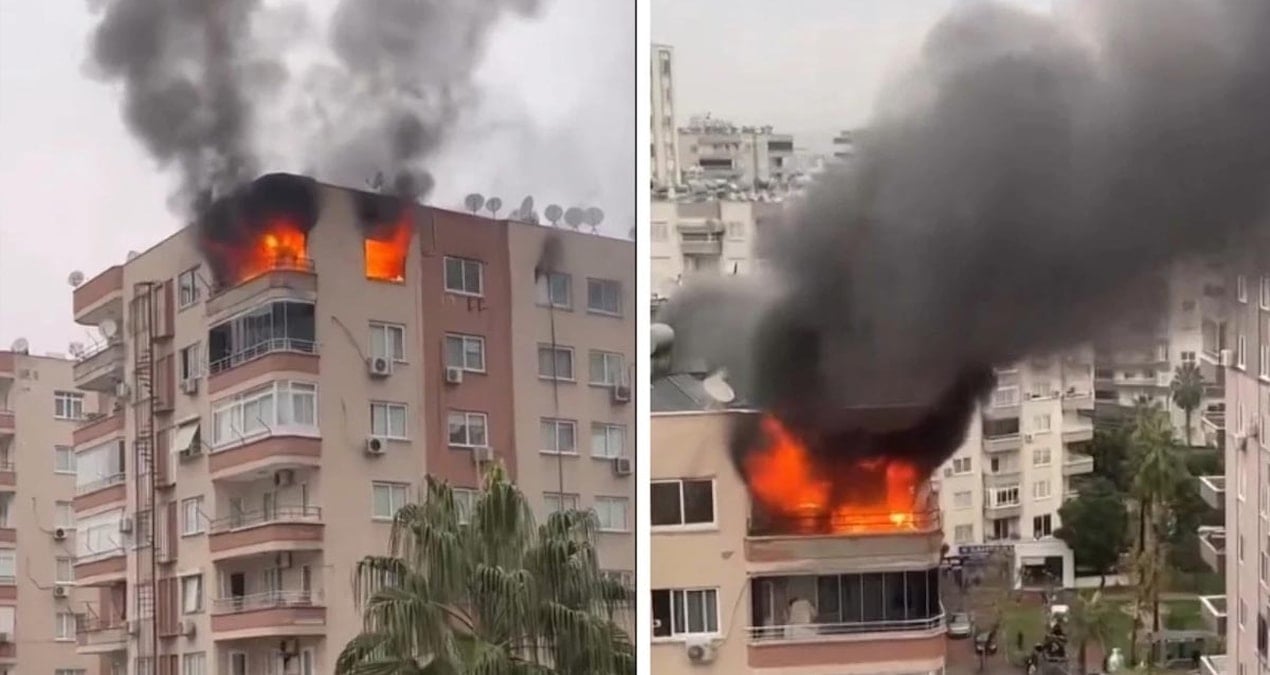 Mersin’de iki ayrı evde çıkan yangın korkuttu