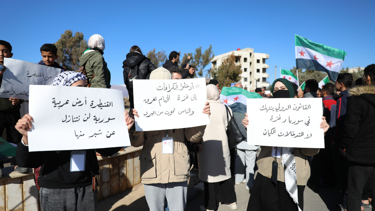 Suriye’de İsrail protestosu